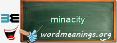 WordMeaning blackboard for minacity